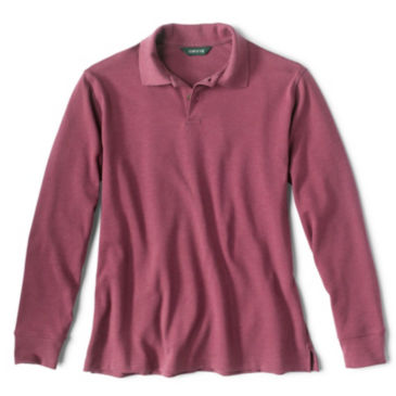 Classic Jersey Long-Sleeved Polo - PORT HEATHER