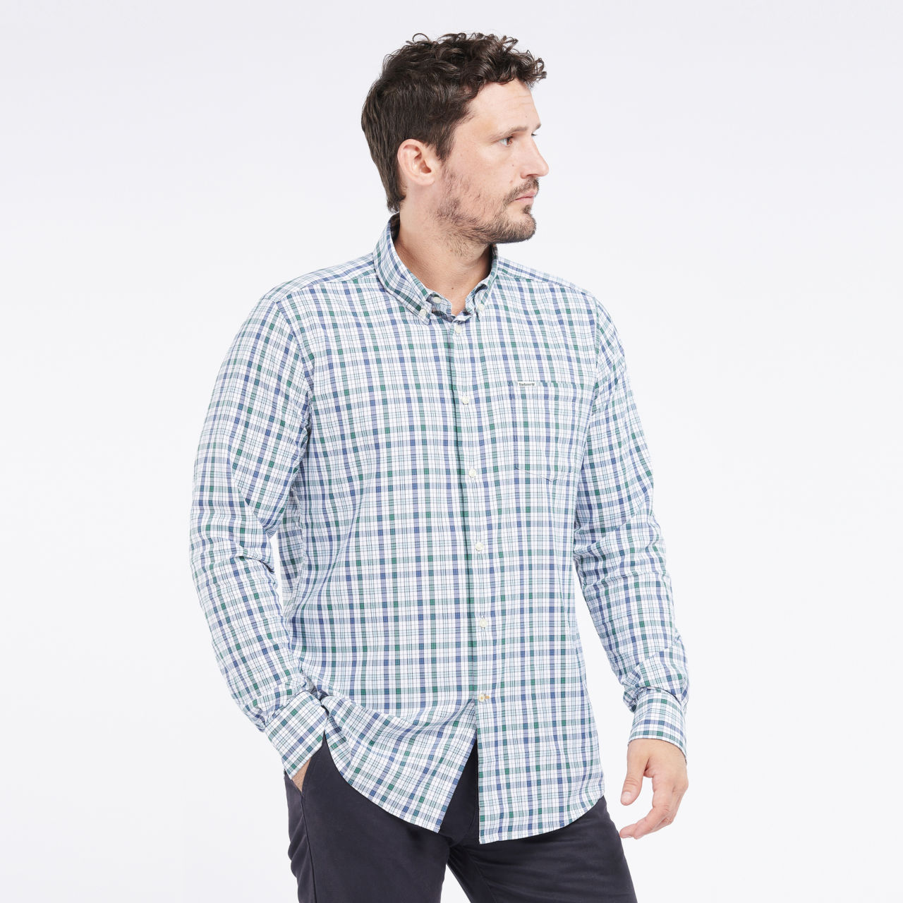 Barbour® Hallhill Performance Shirt - GREEN image number 1