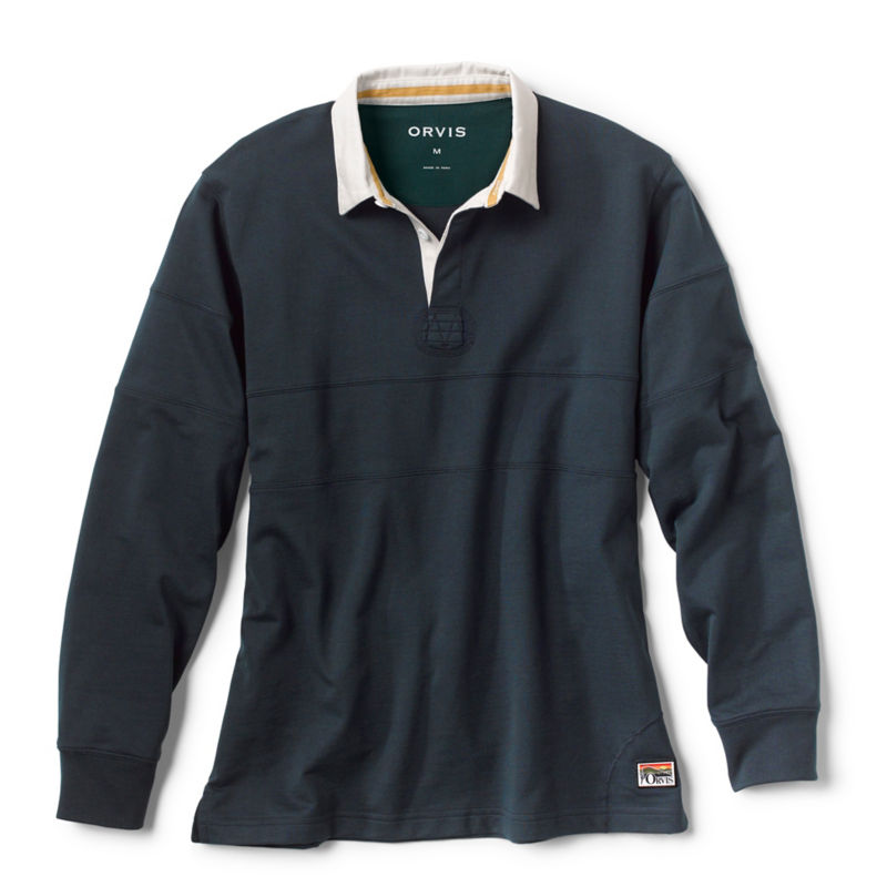 Men's The Orvis Signature Long-Sleeved Polo Shirt | Dark Pine | Size 2XL | Cotton