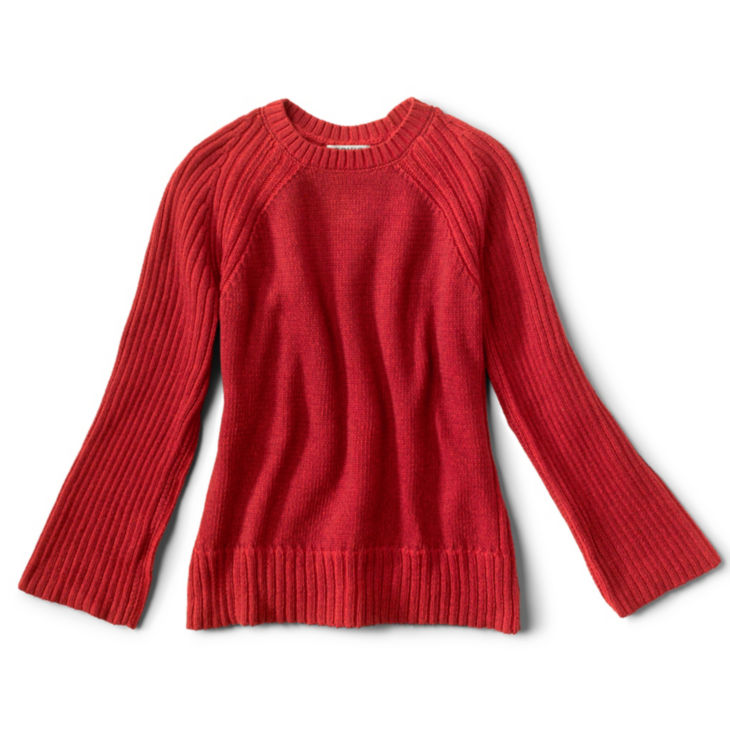 Plaited Rib Detail Sweater - PAPRIKA