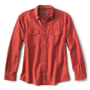 Great Bend Pigment-Dyed Long-Sleeved Shirt - PAPRIKA