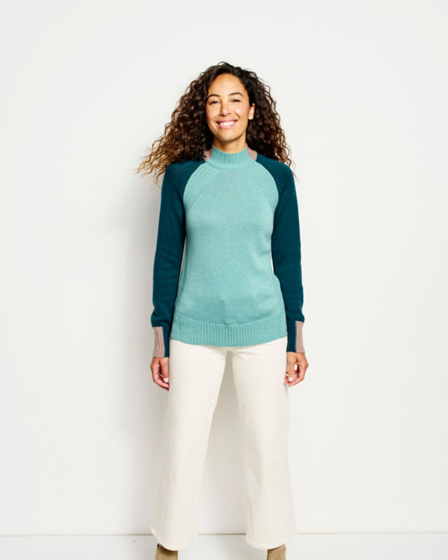 AnyWear Eco-Friendly Mockneck Colorblock Sweater | Orvis