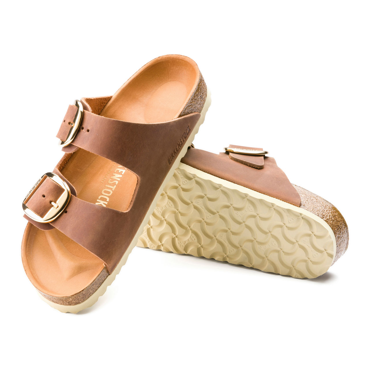 Women’s Birkenstock® Arizona Big Buckle Sandals - COGNAC image number 2
