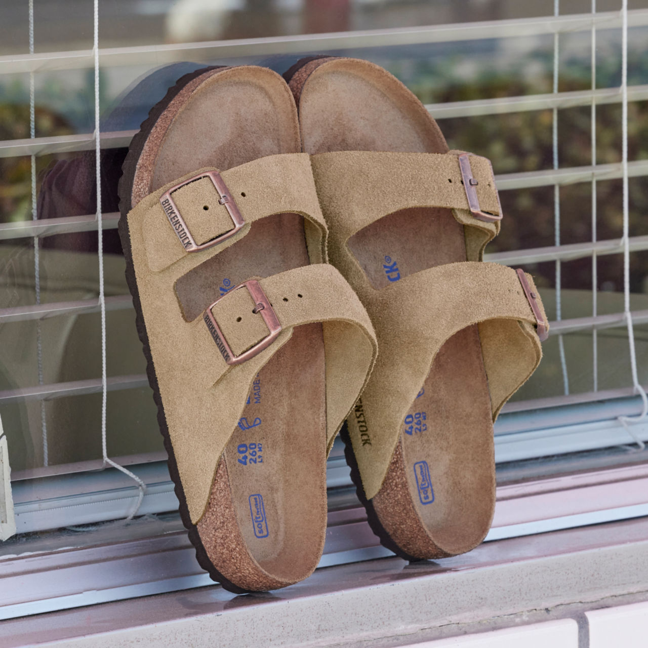 Birkenstock® Arizona Soft Footbed Sandals - TAUPE C-D image number 2