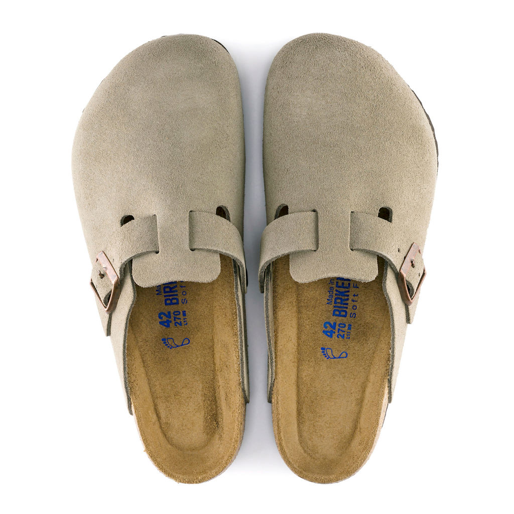 Women’s Birkenstock® Boston Soft Footbed Clogs - TAUPE C-D image number 1