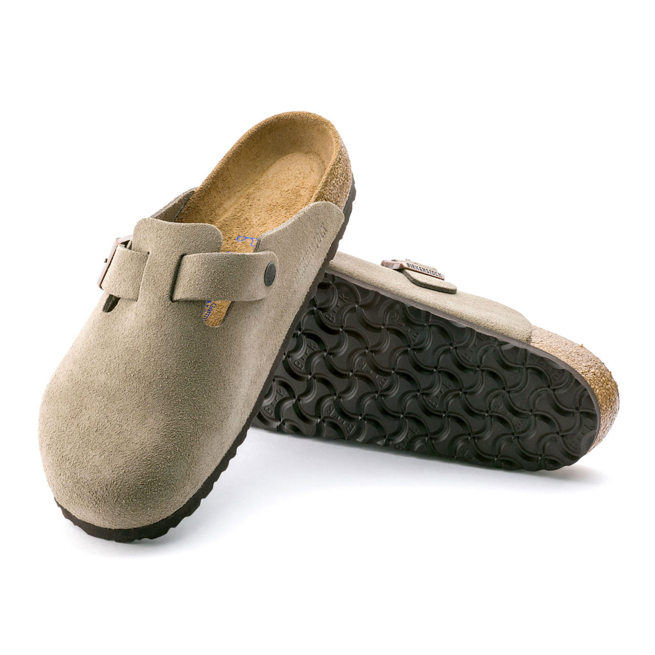 Women’s Birkenstock® Boston Soft Footbed Clogs - TAUPE C-D image number 2