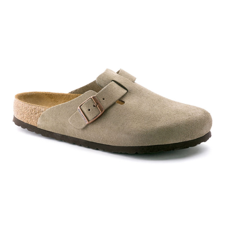 Women's Birkenstock® Boston Soft Footbed Clogs - TAUPE image number 0