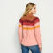 Cable Stripe Quarter-Zip Sweater - PALE CLAY MULTI image number 2