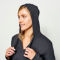 Lived-In Waffle Hooded Wrap Sweatshirt - CARBON image number 4