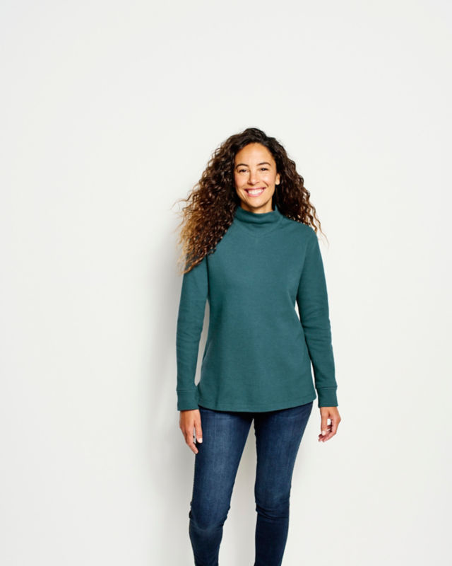 Live-In Waffle V-Mockneck Sweatshirt | Orvis