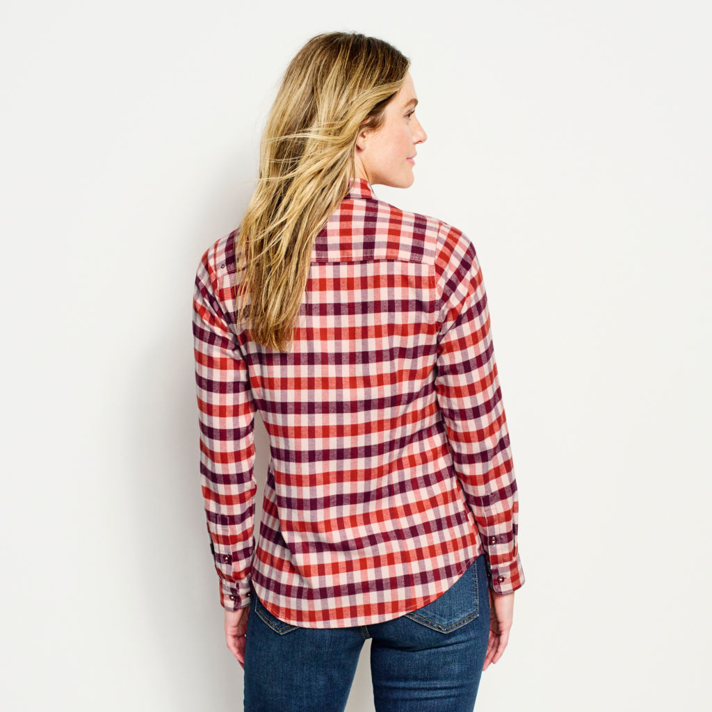 Women's Flat Creek Flannel Shirt - PALE CLAY image number 3