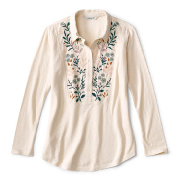 Embroidered Popover Long-Sleeved Knit - 