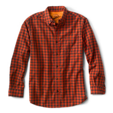 Duck Cloth Long-Sleeved Shirt - BURNT ORANGE
