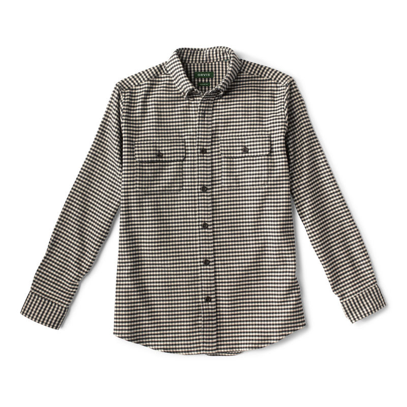 Checked cotton-blend top