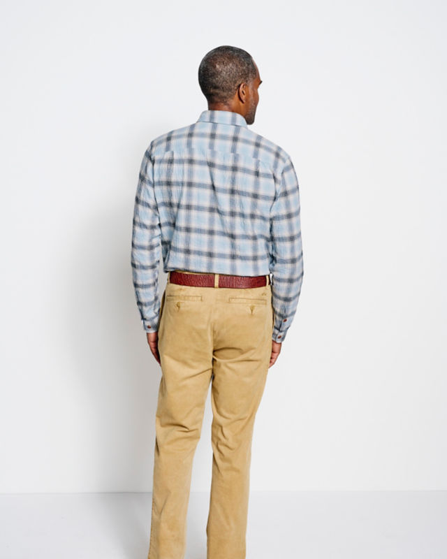 Crushed Herringbone Shirt - BLUE LAGOON image number 3