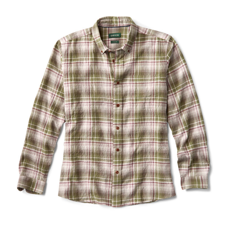 Crushed Herringbone Shirt - LODEN