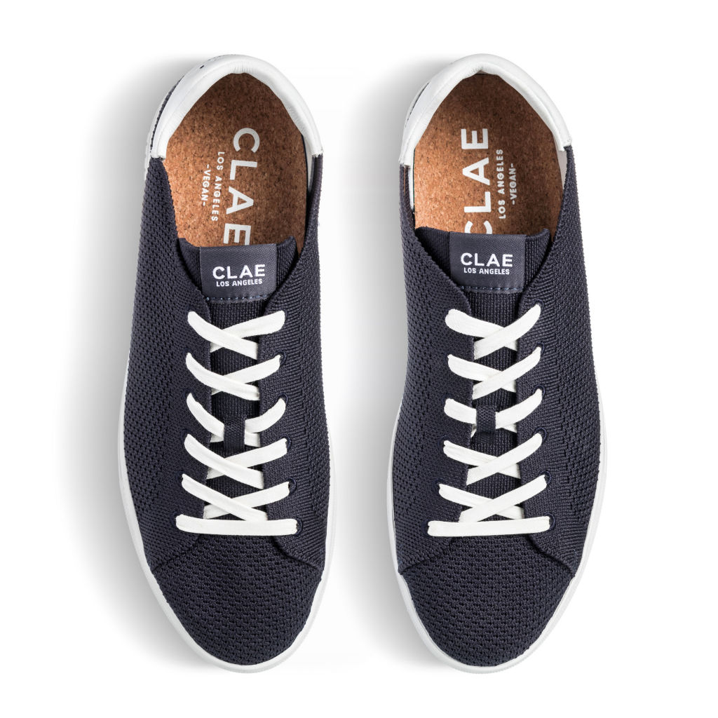 Clae Bradley Knit Sneakers - NAVY WHITE image number 4