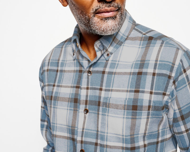 Regent Long-Sleeve Flannel Shirt - BLUE FOG image number 5