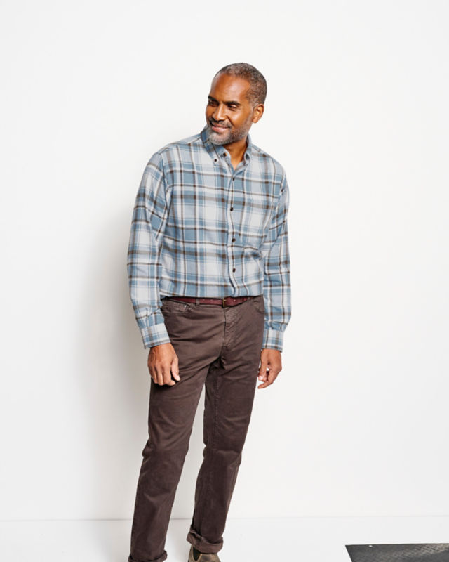 Regent Long-Sleeve Flannel Shirt - BLUE FOG image number 1