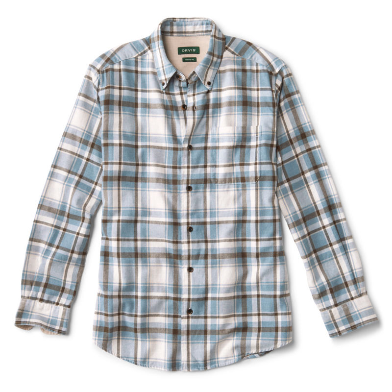 Regent Long-Sleeve Flannel Shirt - BLUE FOG
