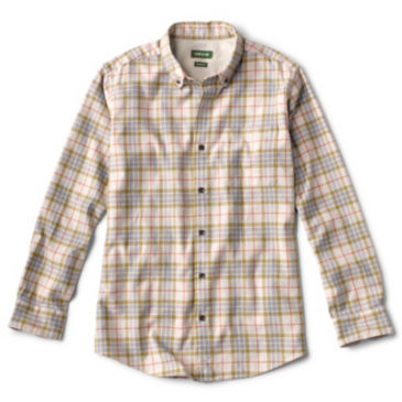 Regent Long-Sleeved Flannel Shirt - NATURAL