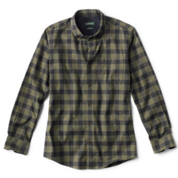 Regent Long-Sleeved Flannel Shirt - TARRAGON