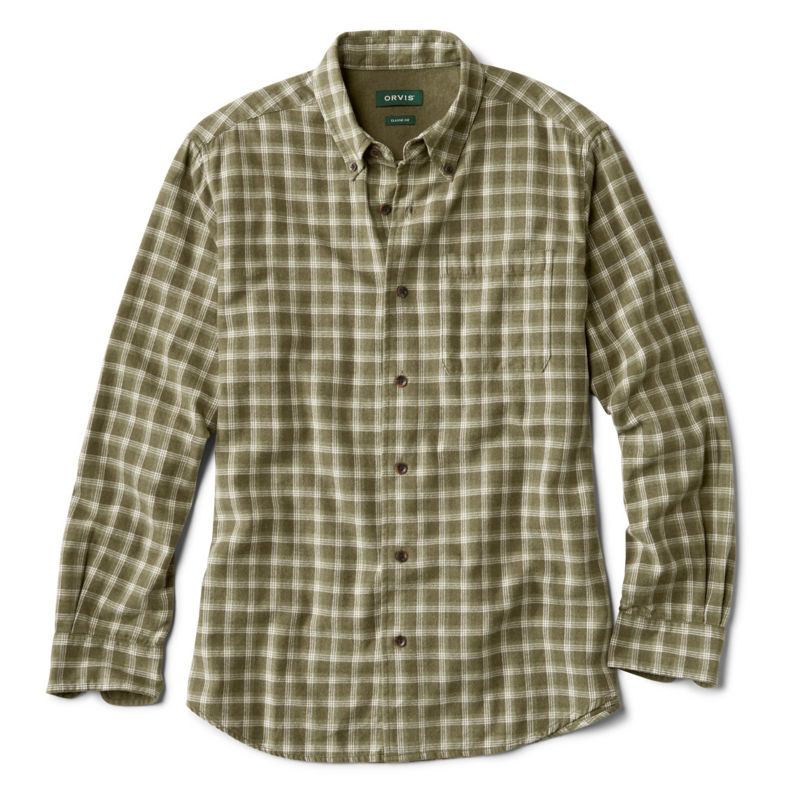 Regent Long-Sleeve Flannel Shirt - TARRAGON