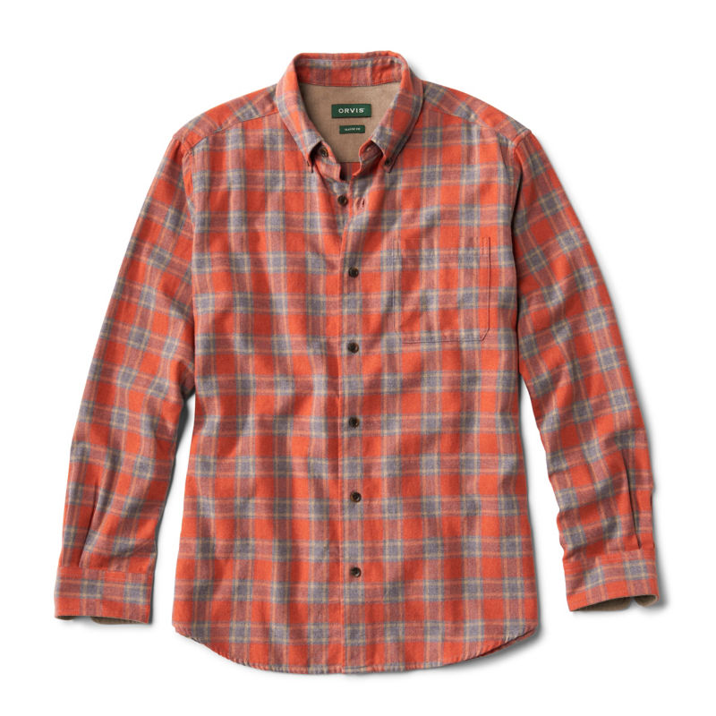 Regent Long-Sleeve Flannel Shirt - RUSSET