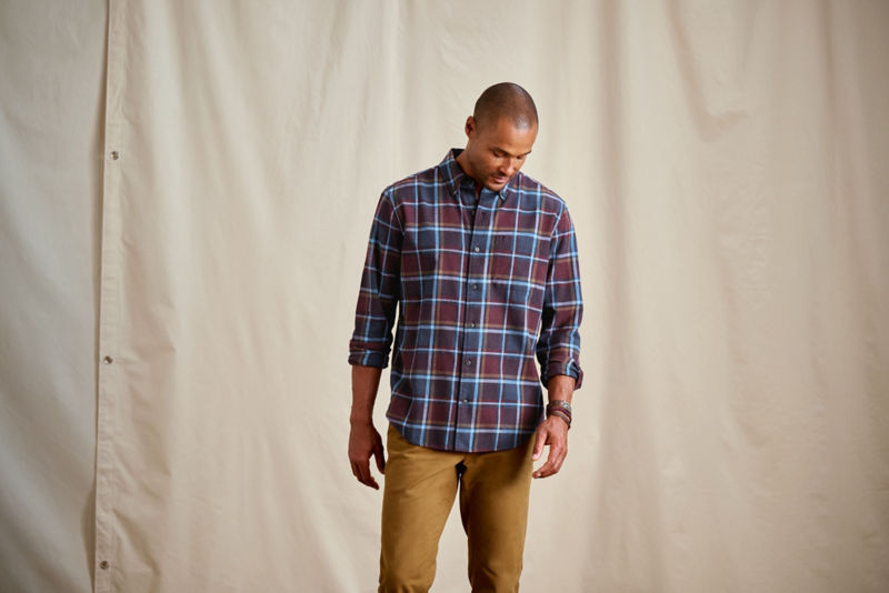 Regent Long-Sleeve Flannel Shirt - RAISIN/BLUE JAY