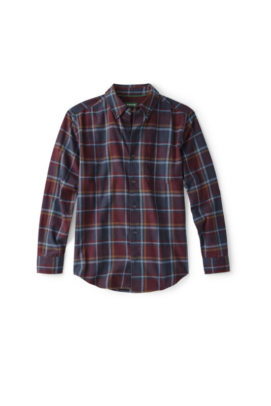 Regent Long-Sleeve Flannel Shirt - RAISIN/BLUE JAY image number 5