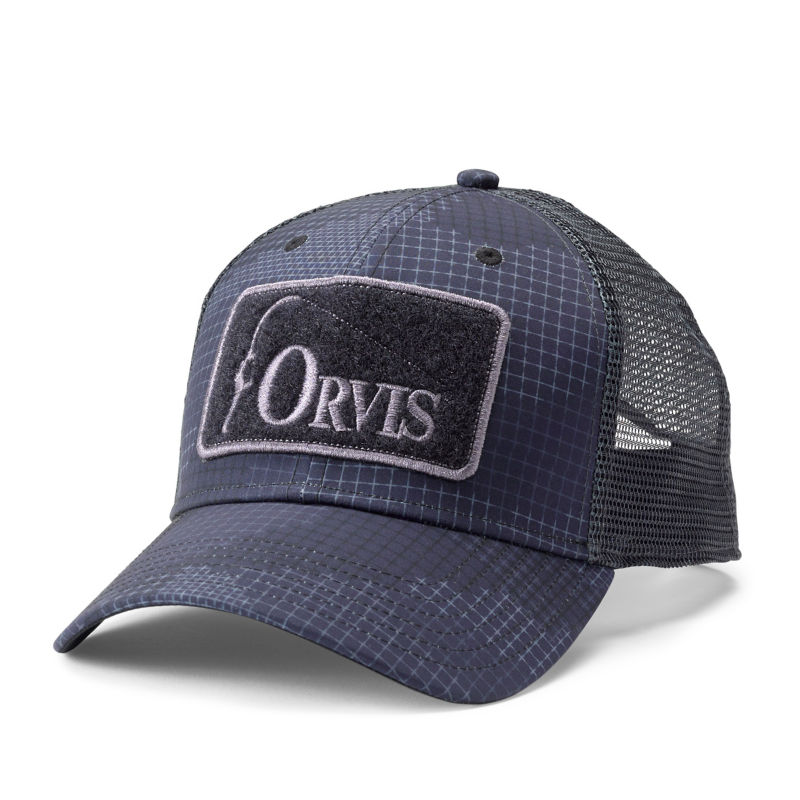 Shadow Camo Bent Rod Logo Trucker Hat | Orvis