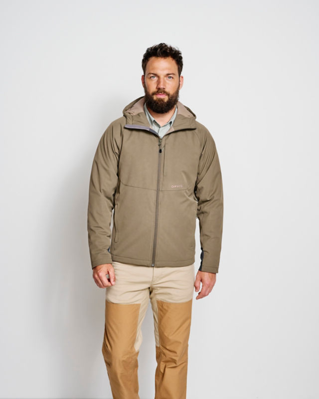 Men&rsquo;s PRO HD Upland Softshell Hoodie - BLAZE/TARMAC image number 3