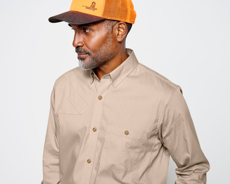 Men&rsquo;s Featherweight Long-Sleeved Shooting Shirt - BLAZE/DUSTY OLIVE image number 7