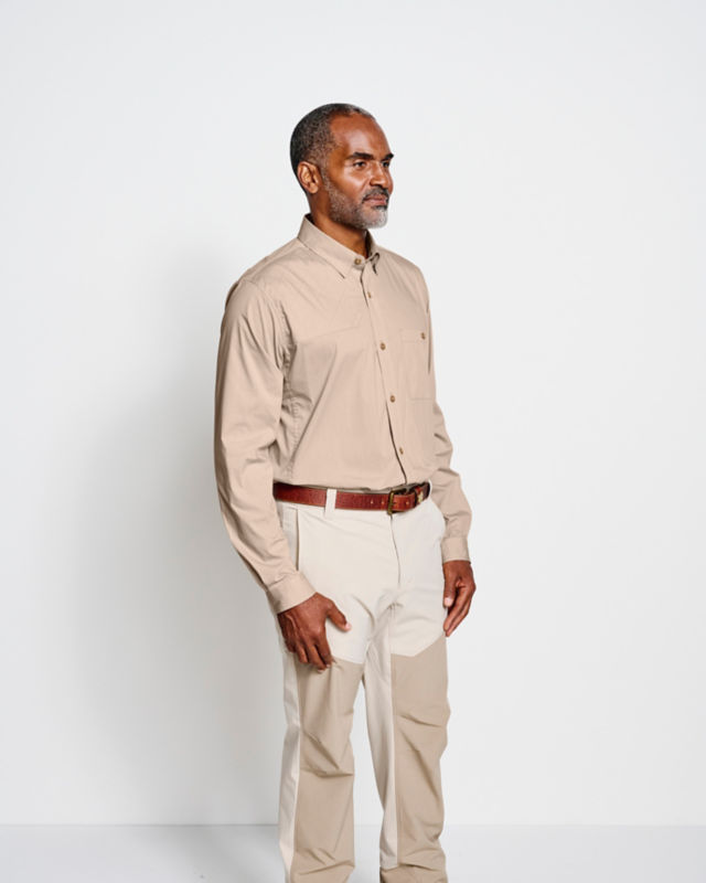 Men&rsquo;s Featherweight Long-Sleeved Shooting Shirt - BLAZE/DUSTY OLIVE image number 4
