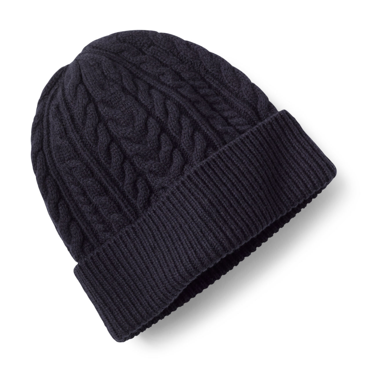 Cable-Knit Beanie - NAVY image number 0
