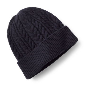 Cable-Knit Beanie - NAVY