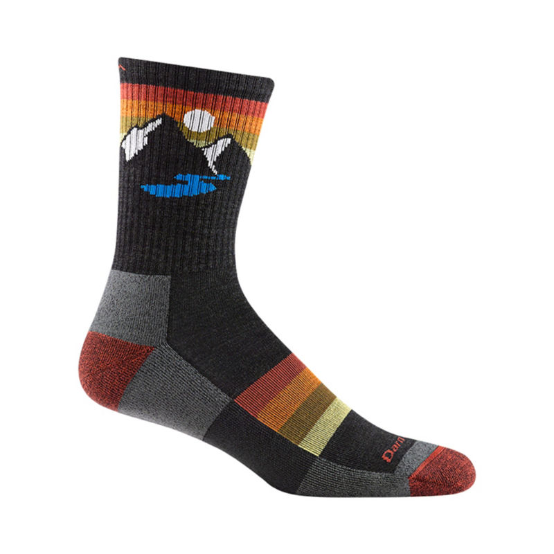 A colorful pair of Darn Tough socks.