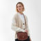 Barbour® Laire Medium Leather Saddle Bag - BROWN image number 3