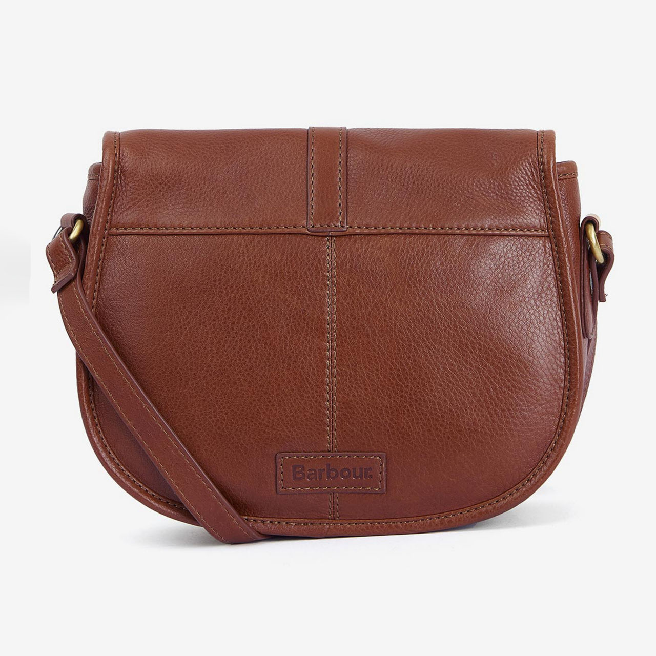 Barbour® Laire Medium Leather Saddle Bag - BROWN image number 1