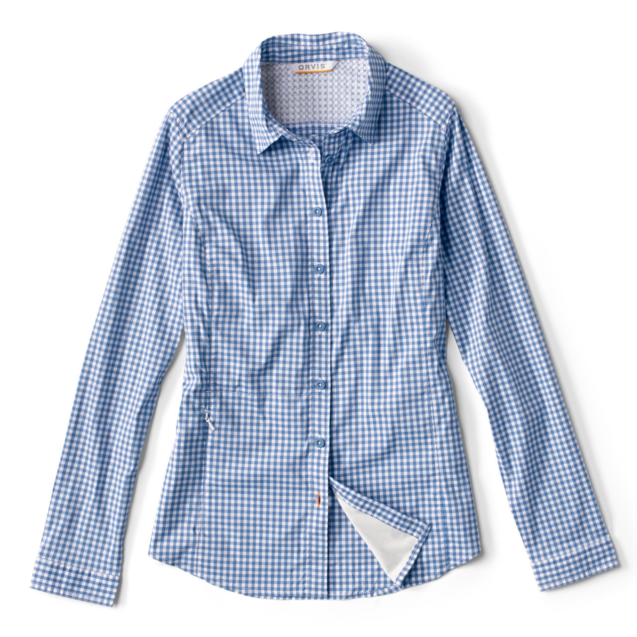 Women's River Guide Long-Sleeved Shirt - DUSTY BLUE CHECK image number 4