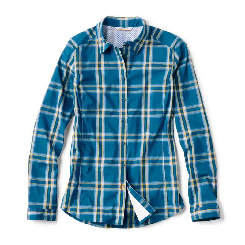Women's River Guide Long-Sleeve Shirt - BLUE LAGOON PLAID
