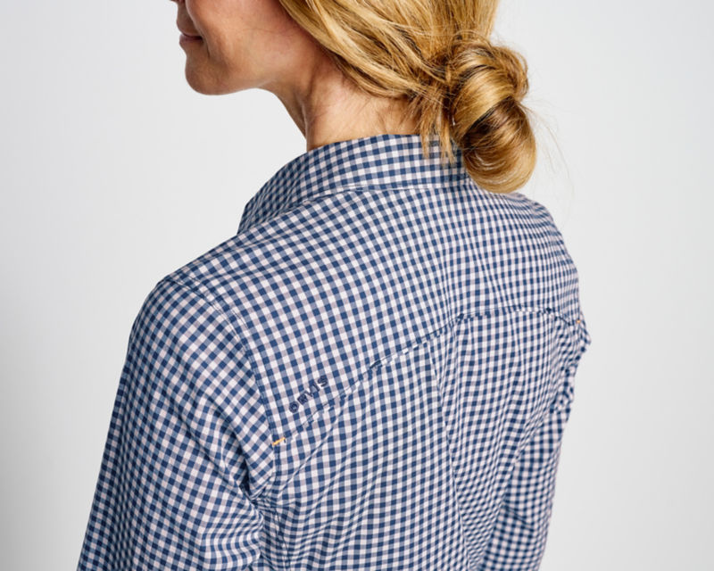Women's River Guide Long-Sleeve Shirt - BLUE LAGOON PLAID image number 6