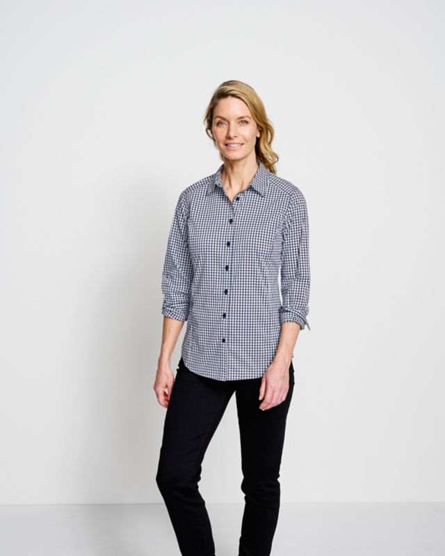 Women's River Guide Long-Sleeve Shirt - TRUE NAVY CHECK