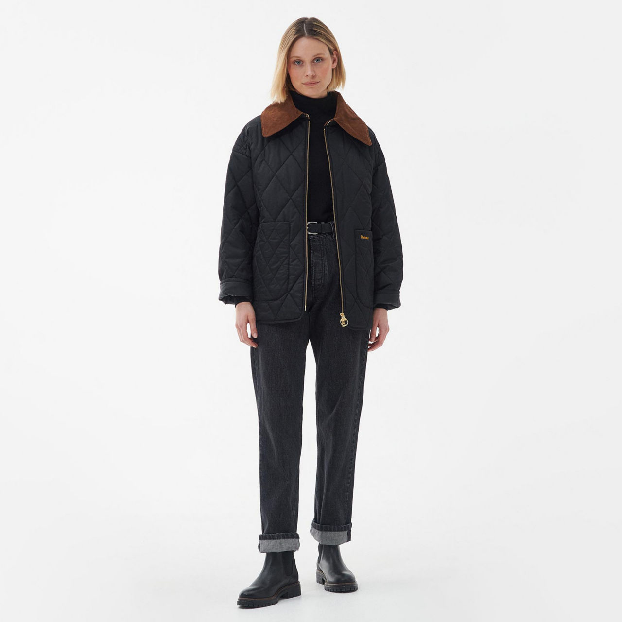 Barbour® Women’s Woodhall Quilt Jacket - BLACK image number 3