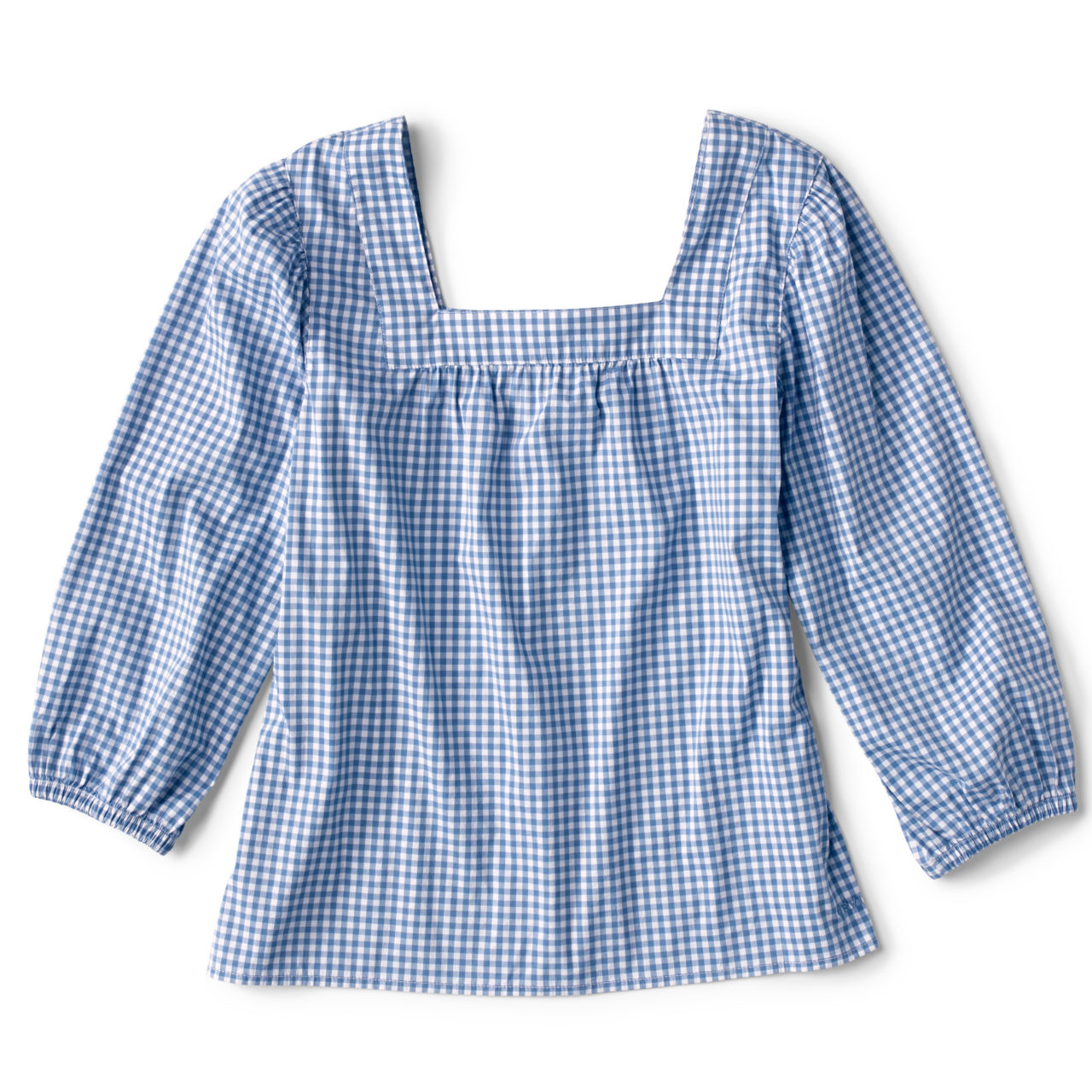 River Guide Square-Necked Popover - DUSTY BLUE CHECK image number 2