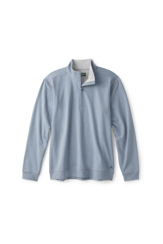 On The Move 1/4-Zip Sweatshirt - BLUE HAZE HEATHER image number 0