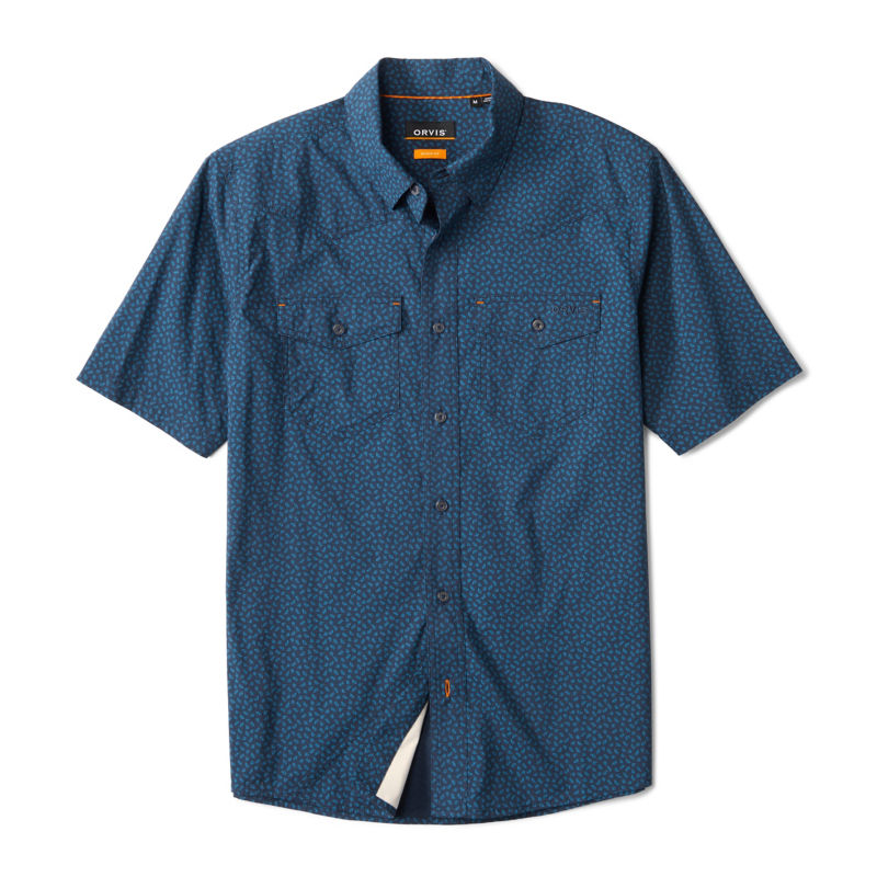 Men&rsquo;s River Guide Printed Short-Sleeve Western Shirt 2.0 - NAVY/PACIFIC image number 0