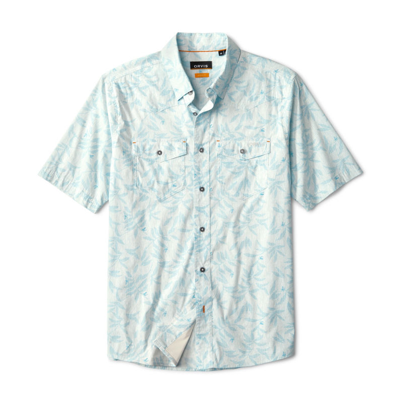 Men&rsquo;s River Guide Printed Short-Sleeve Western Shirt 2.0 - SNOW/PACIFIC image number 3