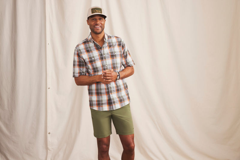 Men&rsquo;s River Guide Printed Short-Sleeve Western Shirt 2.0 - CELADON/SNOW PERMIT KALAMKARI PRINT image number 1