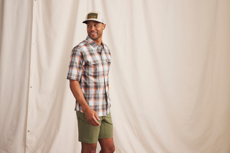 Men&rsquo;s River Guide Printed Short-Sleeve Western Shirt 2.0 - CELADON/SNOW PERMIT KALAMKARI PRINT image number 5